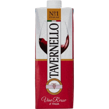 a bottle of tavernello vino rosso d ' italia wine