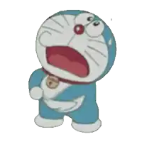 a cartoon of doraemon with his mouth open