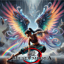 a painting of a woman with wings and the word museumbola