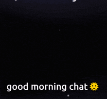 a cartoon of a man with his eyes closed and the words " good morning chat " below him