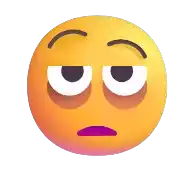a yellow smiley face with closed eyes and a purple mouth .