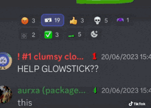 a screenshot of a discord channel with the number 1 in red