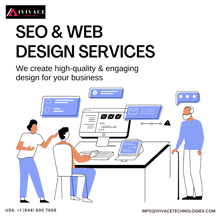 an ad for seo and web design services shows a man wearing a mask