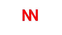 a red letter nn is on a white background