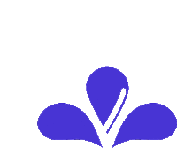 a purple flower with the letter v on it is on a white background