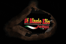 a logo for di blasio elio fireworks italy is shown