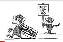 a cartoon of a monkey carrying a box that says " free banana "