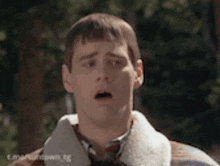 a man with a surprised look on his face