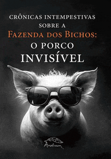 a book cover with a pig wearing sunglasses on it