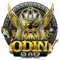 a logo for odin slotz shows a bearded viking