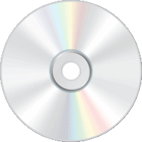 a silver cd with a hole in the middle of it