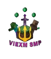 a logo for viexm smp with a sword and anchor