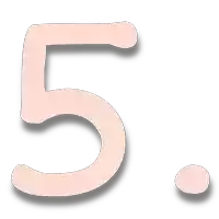 the number 5 is pink and has a shadow on a white background