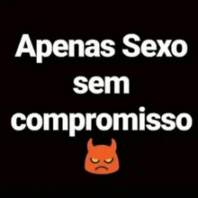 a poster that says apenas sexo sem compromisso with a devil on it