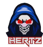 a logo with a skull and the word hertz