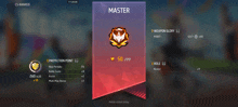a screenshot of a video game showing a master badge