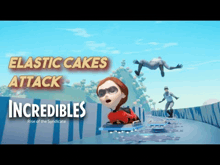 an advertisement for the movie the incredibles shows a woman on a sled