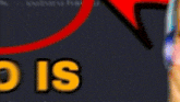 a close up of a woman 's face with a red arrow pointing to the word ho is .