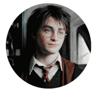 a picture of harry potter with glasses and a red tie