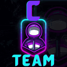 a logo for a company called c team with a purple and blue logo