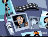 a collage of cartoon characters with the nicktoons logo on the bottom right