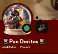 a snow globe with a man in it and the name pan doritos on it