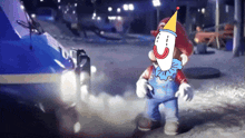 a cartoon of mario wearing a clown costume