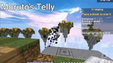 a video game called moruto 's telly is being played on a computer