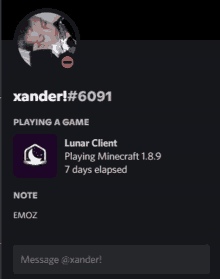 a screenshot of a person 's profile that says xander # 6091