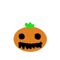 a cartoon drawing of a pumpkin with a heart on its head