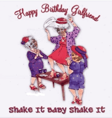 a birthday card that says happy birthday girlfriend