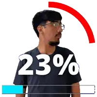a man wearing glasses and a black shirt with the number 23%