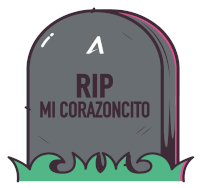 a gravestone with rip mi corazoncito on it