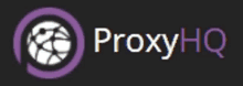 a logo for proxyhq with a purple circle