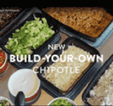 a bunch of containers of food with the words build-your-own chipotle on it