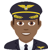 a man wearing a pilot 's hat with wings and a star on it