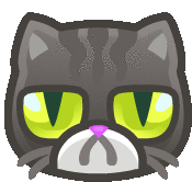 Cat Grumpy Sticker