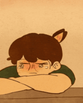 a drawing of a person with a cat ear