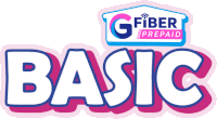 a logo for g fiber prepaid basic shows a house