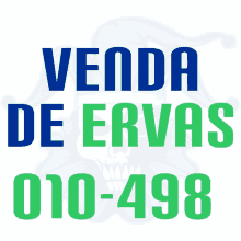 a blue and green sign says venda de ervas