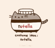 a cat in a jar of nutella costume idea