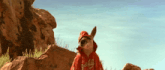a kangaroo wearing a red jacket with coca cola written on it