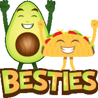 Besties Avocado Adventures Sticker