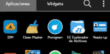 a screenshot of a phone screen showing widgets