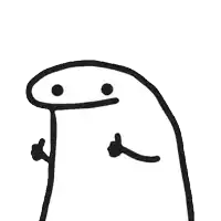 a black and white drawing of a stick figure giving a thumbs up sign .