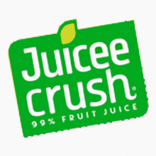 a green juice crush logo with a lemon on it