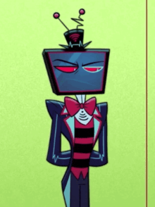 a cartoon character with a top hat and a bow tie says ew no