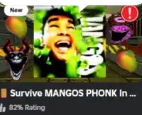 an advertisement for a video game called survive mangos phonk