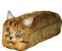 a loaf of bread with a cat 's face on it