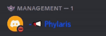 a screenshot of a discord channel with the name phylaris on it